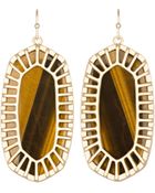 Kendra Scott Delilah Tiger\'S Eye Drop Earrings - Lyst