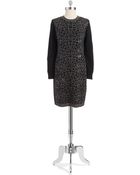 Betsey Johnson Animal Print Sweater Dress - Lyst