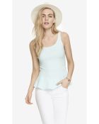Express Zip Back Peplum Tank - Lyst
