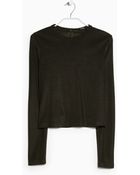 Mango Lightweight Knit T-Shirt - Lyst