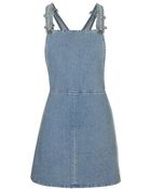 Topshop Moto Vintage Wash Pini Dress - Lyst
