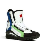 DSquared² Suede/Leather High-Top Sneakers - Lyst