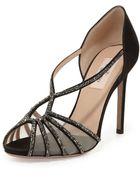 Valentino Crystal and Satin Evening Pump Black - Lyst