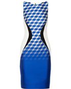 Antonio Berardi Paneled Crepe and Jacquard Dress - Lyst