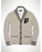Polo Ralph Lauren Fleece Gothic "P" Cardigan - Lyst