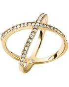 Michael Kors Pavé Gold-Tone Midi Ring - Lyst