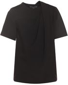 Alexander Wang Textured Crepe Drape Top - Lyst