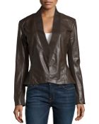 Bagatelle Faux-Leather Peplum Jacket - Lyst
