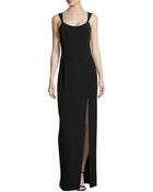 Michael Kors Sleeveless Column Tank Slit-Front Gown - Lyst