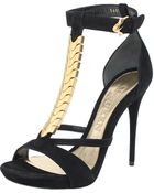 Alexander McQueen Metal Chain Suede Sandal - Lyst