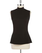 Calvin Klein Sleeveless Zip Up Top - Lyst
