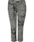 McQ by Alexander McQueen Denim Jacquard Cropped Skinny Jean - Lyst