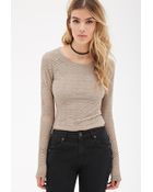 Forever 21 Geo Pointelle Top - Lyst