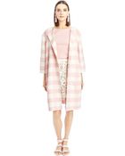 Oscar de la Renta Buffalo Check Virgin Wool Coat - Lyst