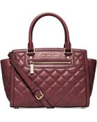 Michael Kors Michael Selma Quilt Medium Top Zip Satchel - Lyst