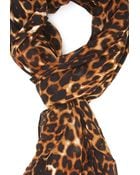 Forever 21 Leopard Print Scarf - Lyst