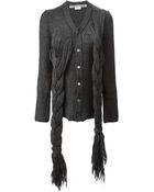 Comme Des Garçons Plaited Detail Cardigan - Lyst