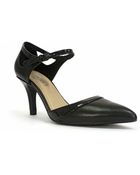 Ellen Tracy Becca Leather And Patent Leather Pumps - Lyst