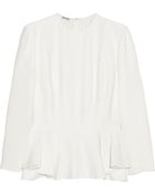 Miu Miu Crepe Peplum Top - Lyst
