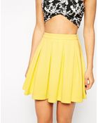 Asos Full Skirt In Textured Rib - Lyst
