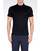 Emporio Armani Jersey Polo Shirt with Mandarin Collar - Lyst