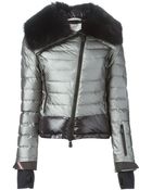 Moncler Grenoble Faux-fur Trimmed Collar Padded Jacket - Lyst