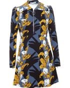 Carven Printed Crepe Dress - Lyst