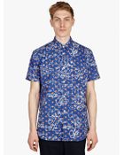 Comme Des Garçons Mens Blue Mickey Mouse Print Shirt - Lyst