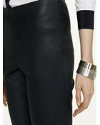 Ralph Lauren Black Label Cropped Leather Denver Pant - Lyst