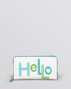 Jonathan Adler Wallet - Hello/Bye Bye Continental Zip - Lyst
