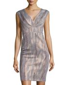 Catherine Catherine Malandrino Metallic Snake-Print Dress - Lyst