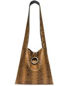 Michael Kors Janey Extra-Large Python Crossbody - Lyst