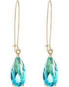 Fragments Aqua Faceted Crystal Drop Earrings - Lyst