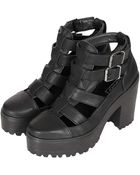 Topshop Arcade Cut Out Chunky Boots - Lyst