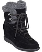 Nine West Growler Wedge Booties - Lyst