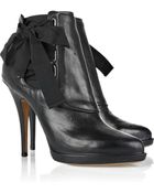 Givenchy Ribbon Leather Ankle Boots - Lyst