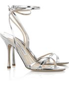 Jimmy Choo Suave Mirrored-leather Sandals - Lyst