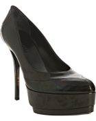 Gucci Black Patent Leather Division Platform Pumps - Lyst