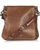 Stella McCartney Embossed Faux-leather Saddle Bag - Lyst