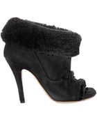 Maison Martin Margiela 100m Open Toe Shearling Boots - Lyst