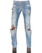 D&G Destroyed Low Rise Straight Leg Jeans - Lyst