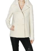 Givenchy Double Cloth Pea Coat - Lyst
