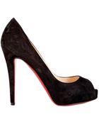Christian Louboutin Very Prive Suede Peep Toe Pumps - Lyst