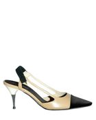 Giambattista Valli 70mm Calf with Silk Satin Toe Pumps - Lyst