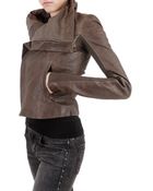 Rick Owens Washed Biker Leather Jacket - Lyst