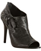 BCBGMAXAZRIA Black Leather Iris Bow Detail Booties - Lyst