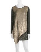 3.1 Phillip Lim Long Sleeve Drape Front Dress - Lyst