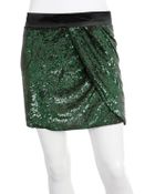 Haute Hippie Sequin Wrap Mini Skirt - Lyst