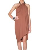 Lanvin Washed Crepe Dress - Lyst