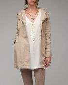 Tulle Hooded Trench - Lyst